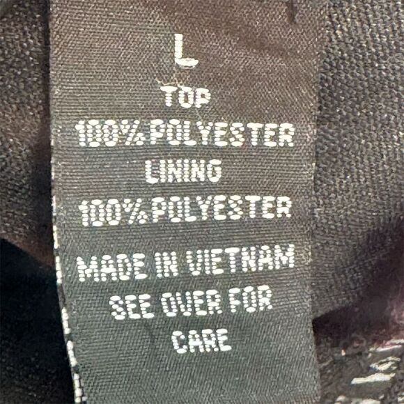 IZ Byer Floral Halter Top Size L Black Pink Rose Print Ruffle Hem Keyhole Back - Picture 8 of 9